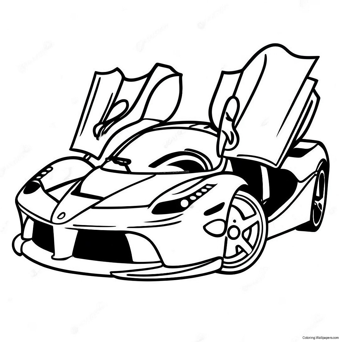 Laferrari Ferrari Coloring Page 50532