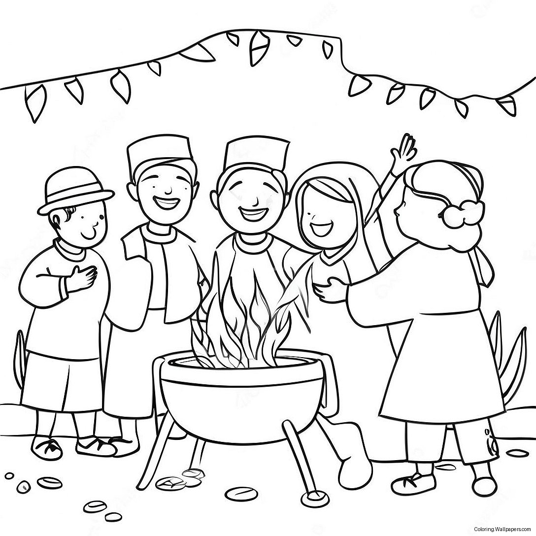 Página Para Colorear De La Celebración De Lag Baomer 25222