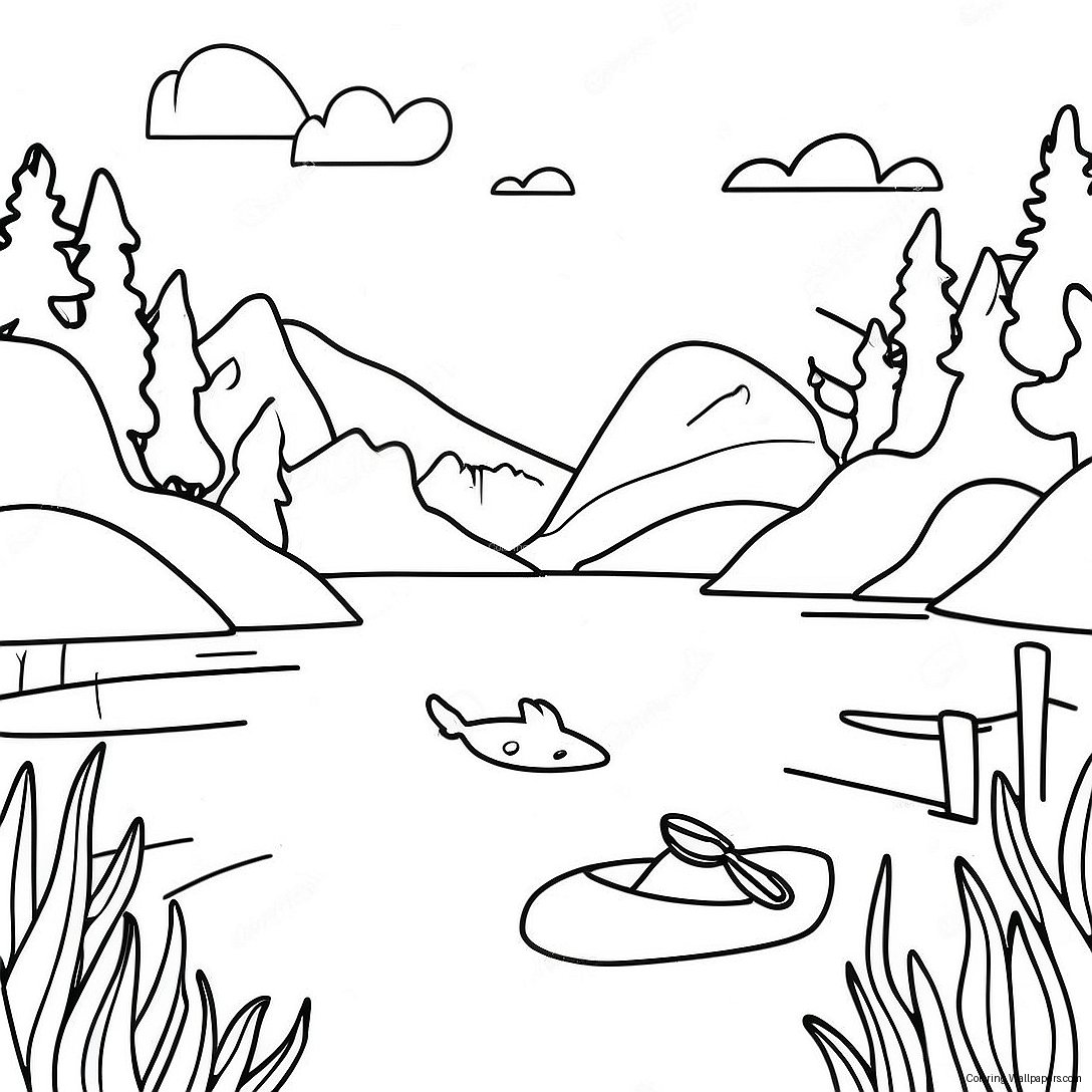 Lake App Coloring Page 17047