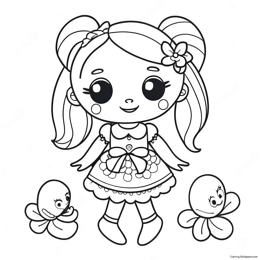 Página Para Colorir Da Boneca Lalaloopsy Com Vestido Colorido 15265