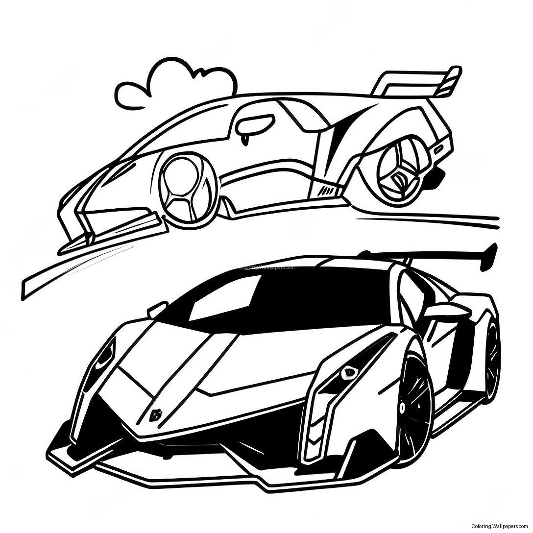 Lamborghini Veneno Racing Coloring Page 41130