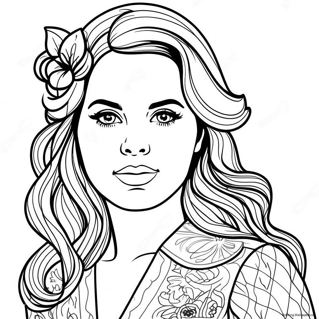 Lana Del Rey Coloring Page 54231