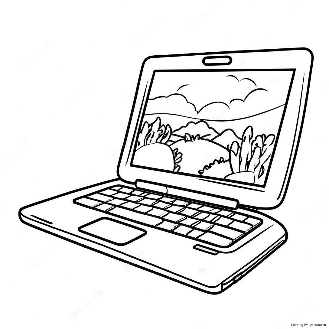 Laptop Coloring Page 42689