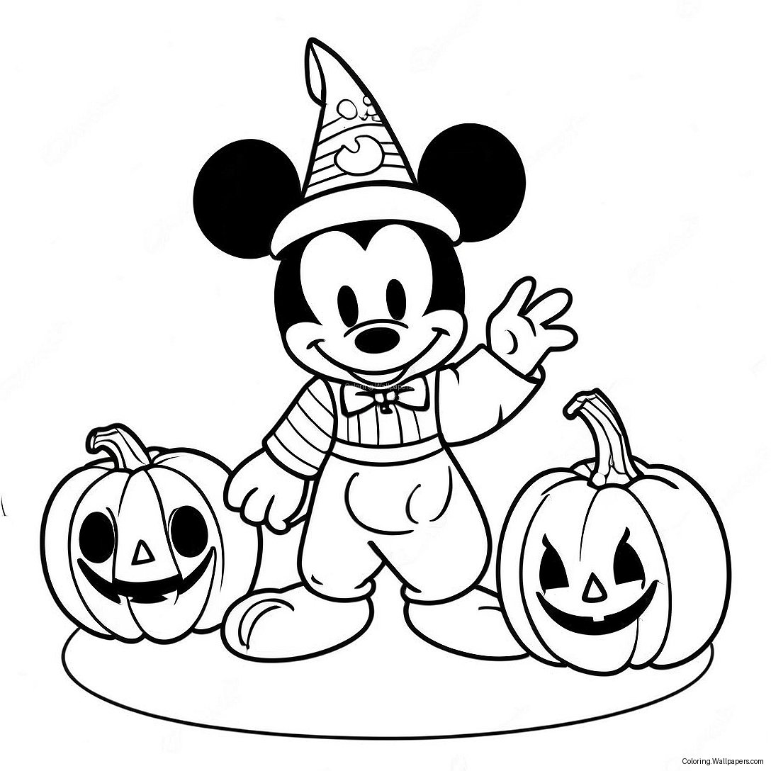 Suuri Disney Halloween Värittämissivu 6458