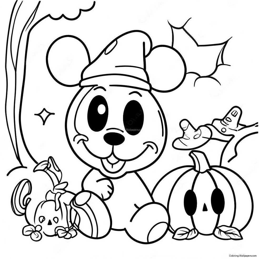 Großes Disney Halloween Ausmalbild 6459