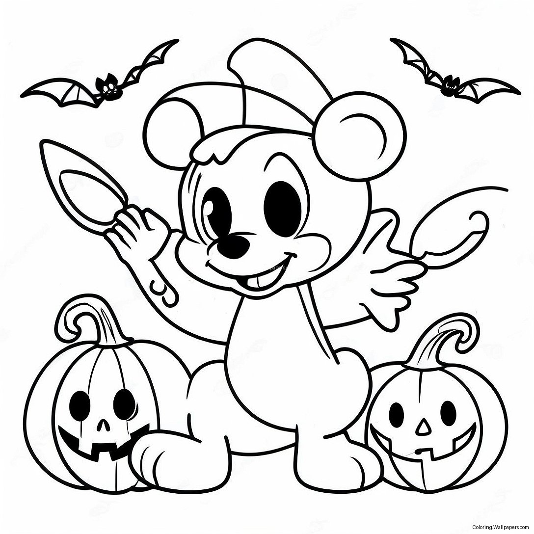 Großes Disney Halloween Ausmalbild 6460