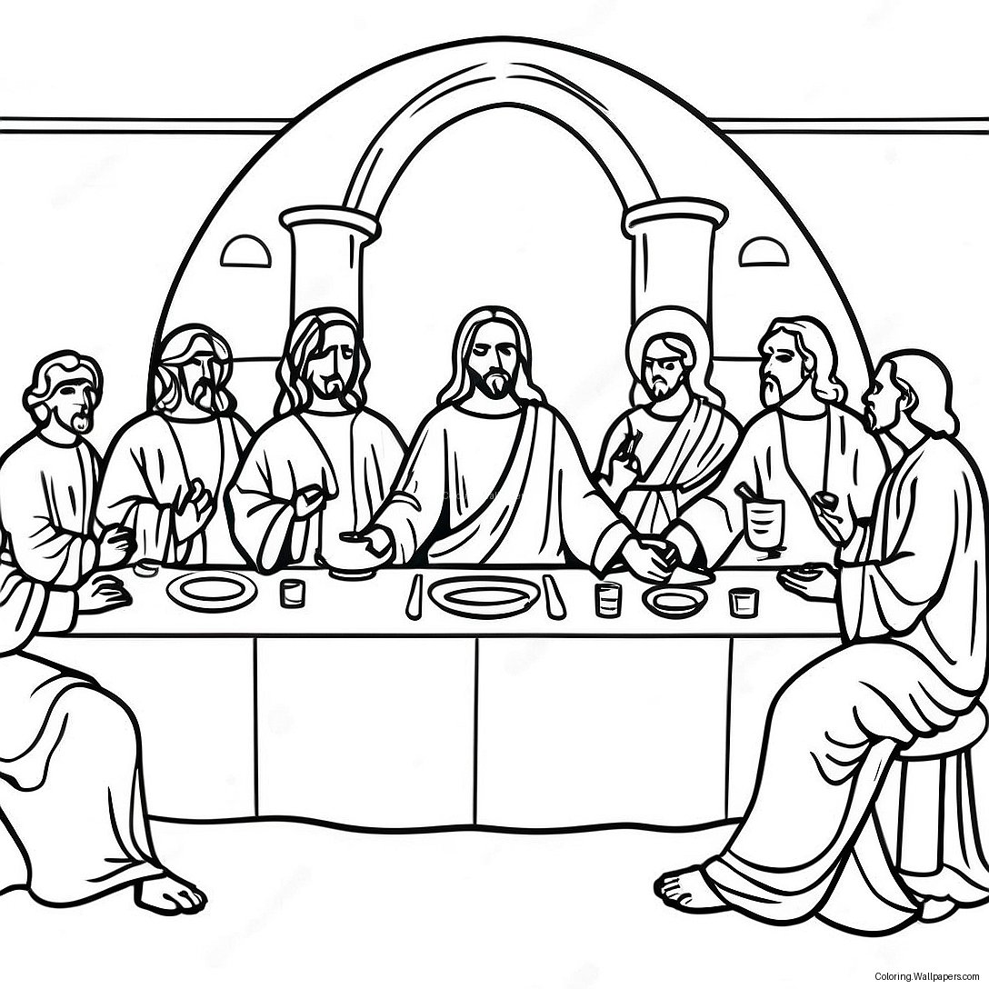 Last Supper Coloring Page 27793