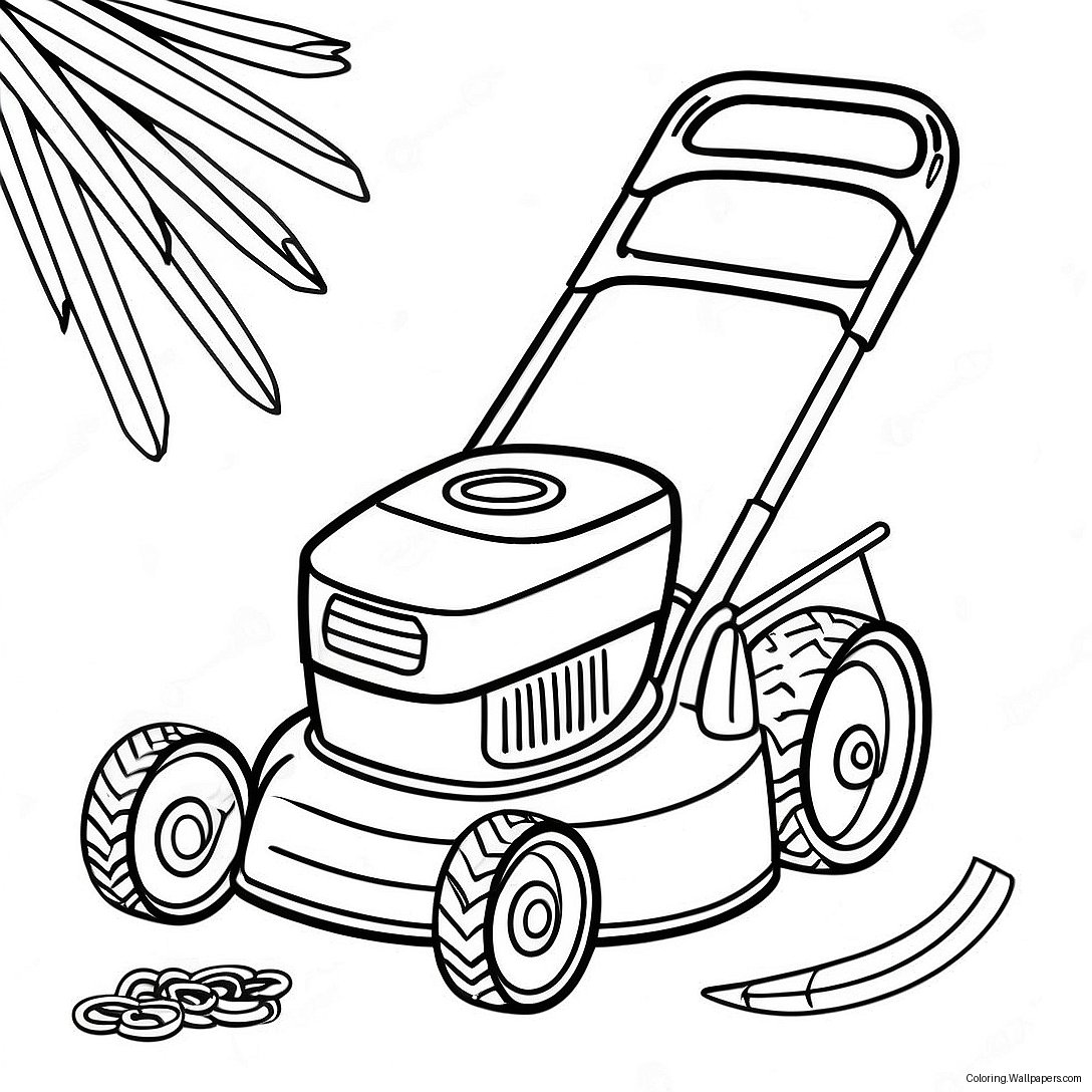 Lawn Mower Coloring Page 15146