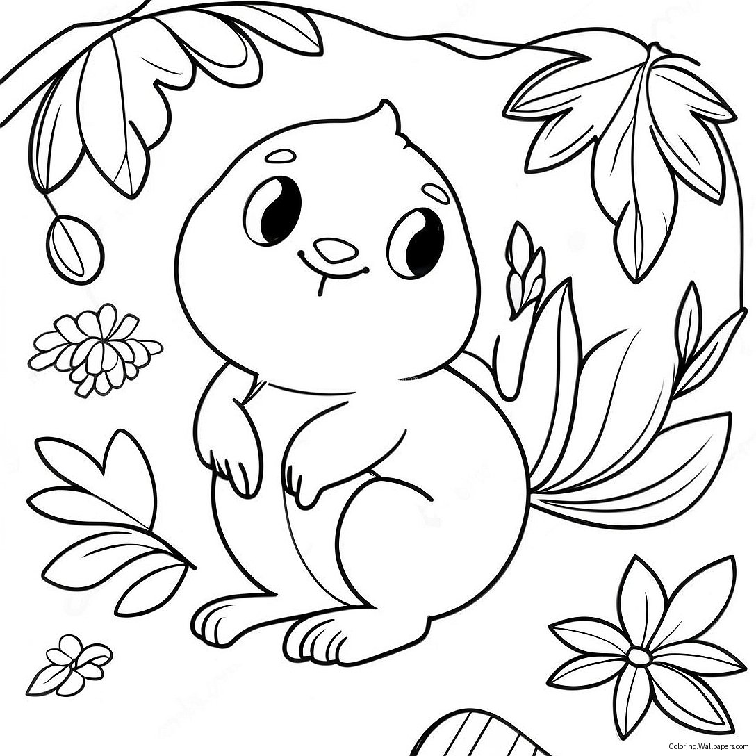 Leafy Friends From Tumble Leaf Coloring Page 30637