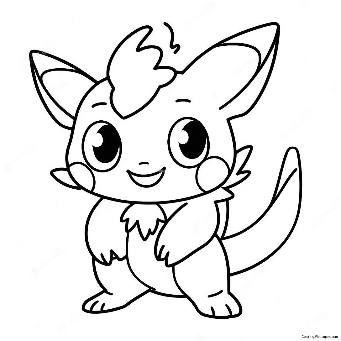 Legendarisk Chibi Pokemon Färgläggningssida 54515