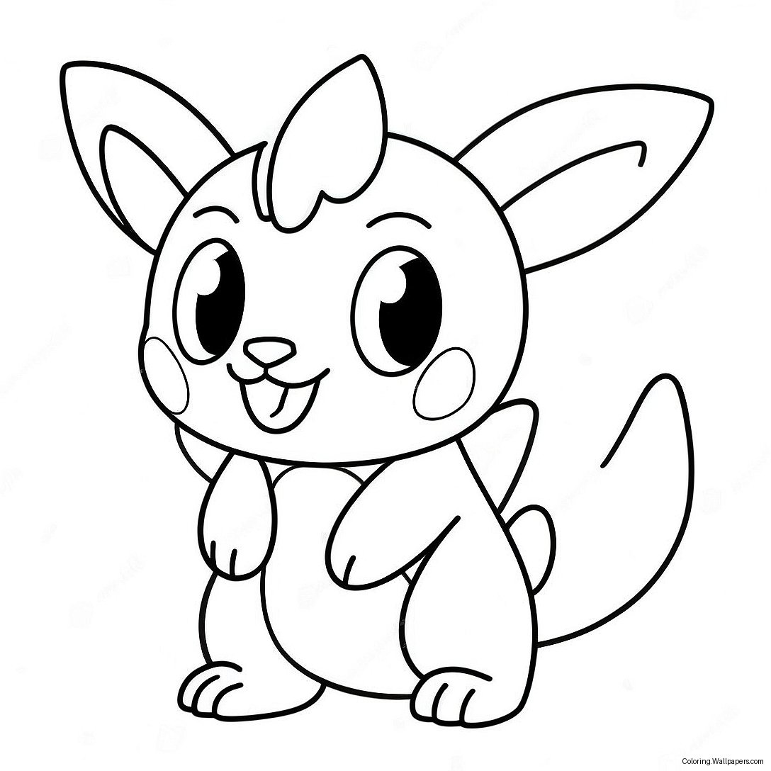 Legendarisk Chibi Pokemon Farvelægningsside 54516