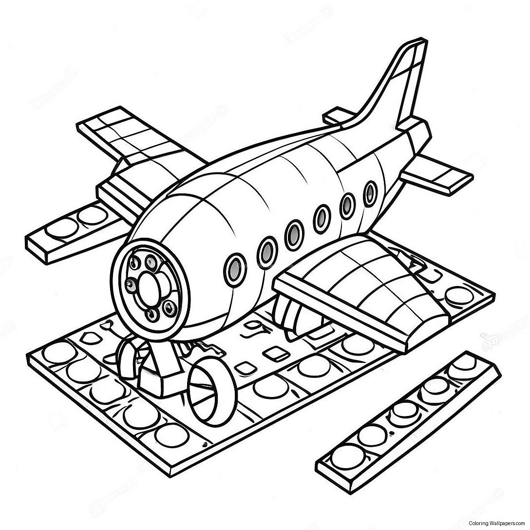 Lego Flygplan Färgläggningssida 53946