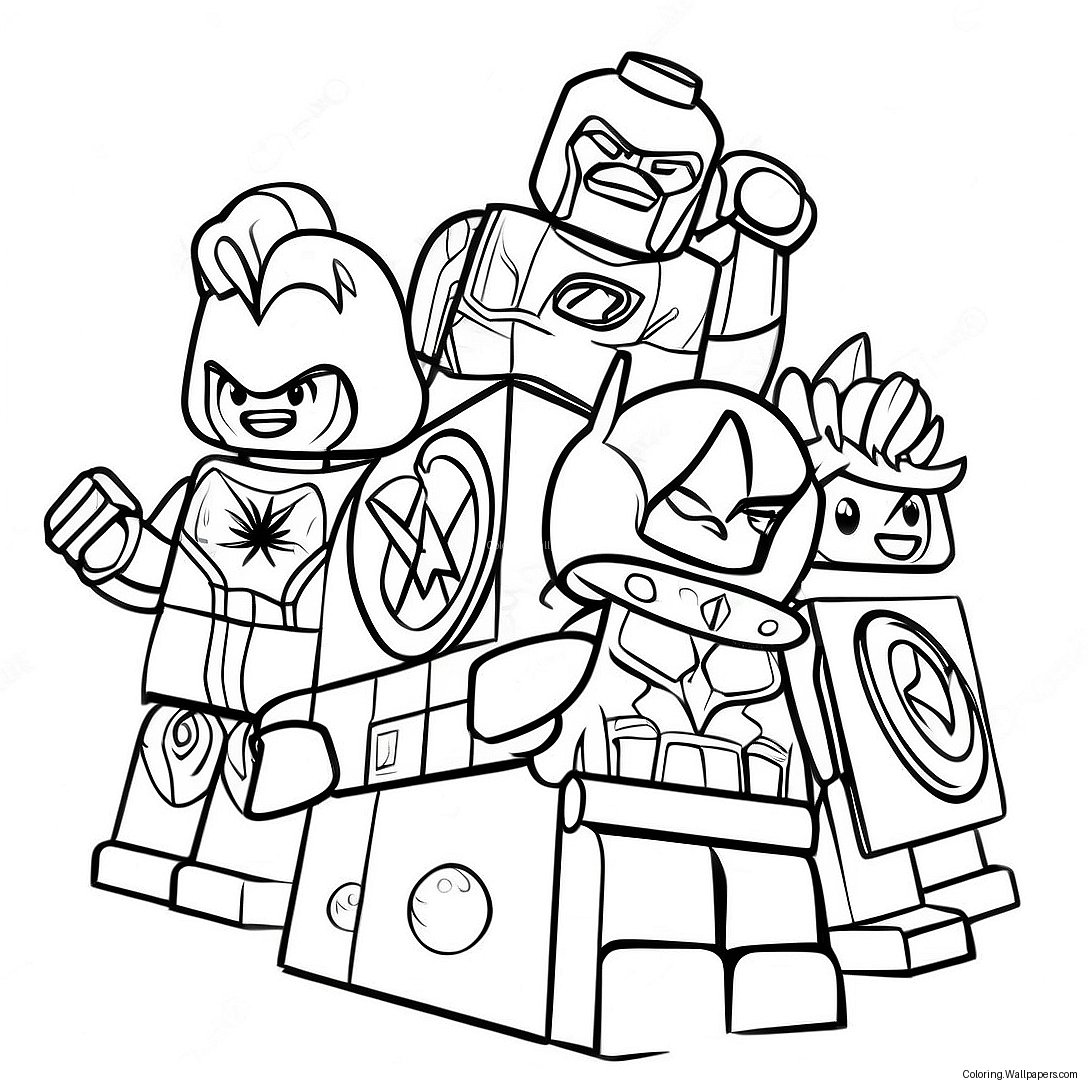 Página Para Colorear De Los Vengadores De Lego 2423