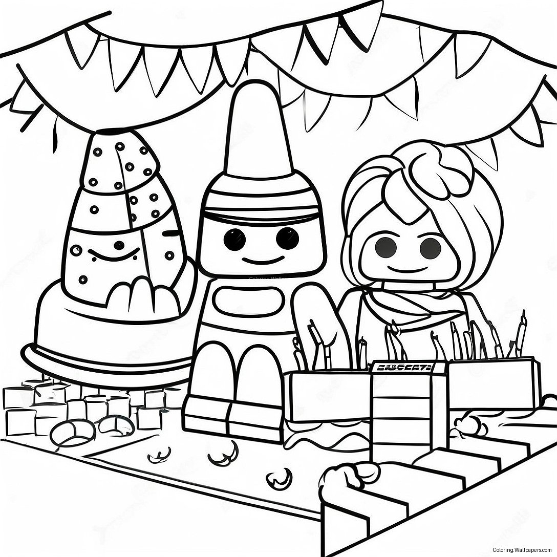 Lego Birthday Party Coloring Page 50704