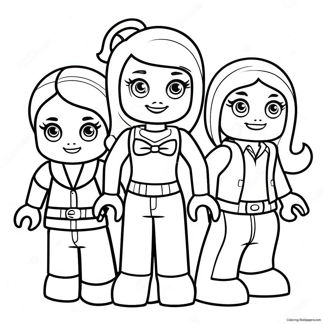 หน้าระบายสีตัวละคร Lego Friends ในการผจญภัย 2758