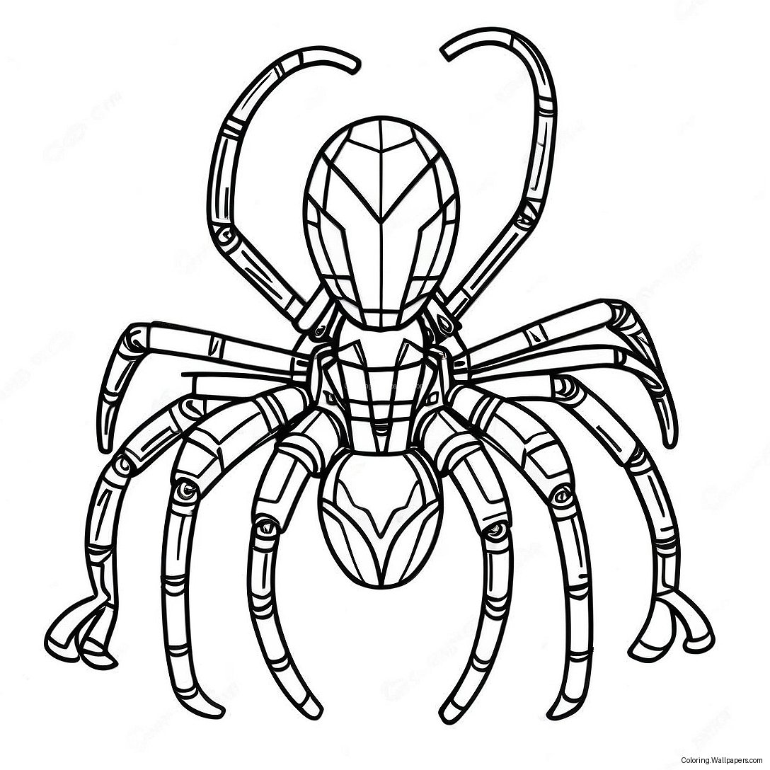 Pagină De Colorat Lego Spider De Fier 46312