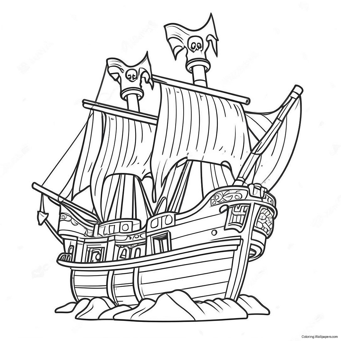 Lego Pirate Ship Coloring Page 42077