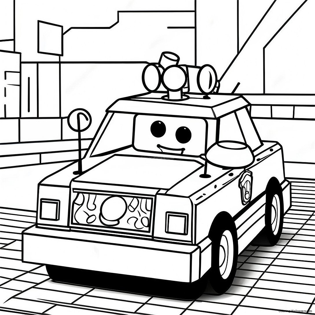 Lego Police Car Coloring Page 52786