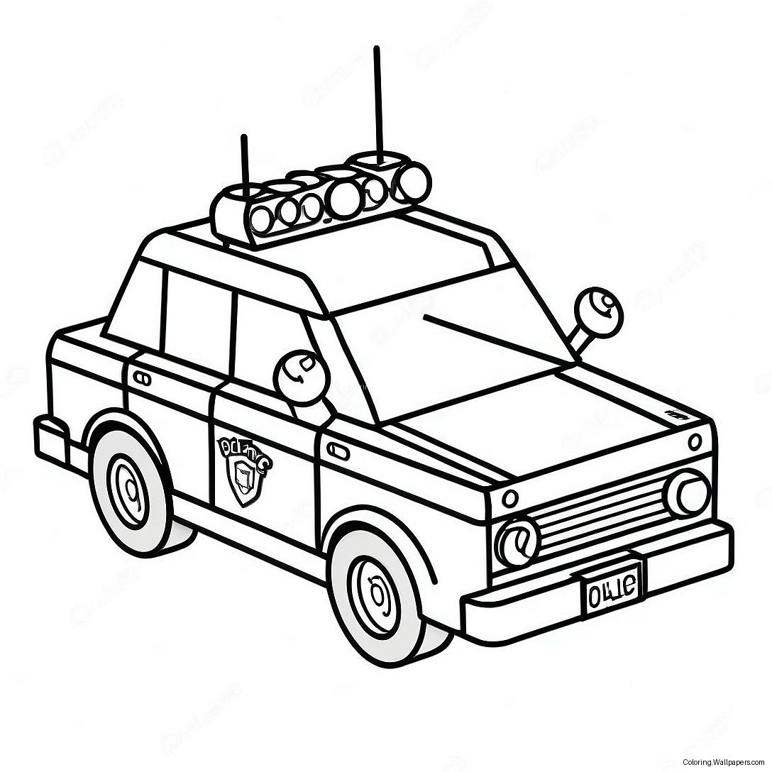 Lego Police Car Coloring Page 52787