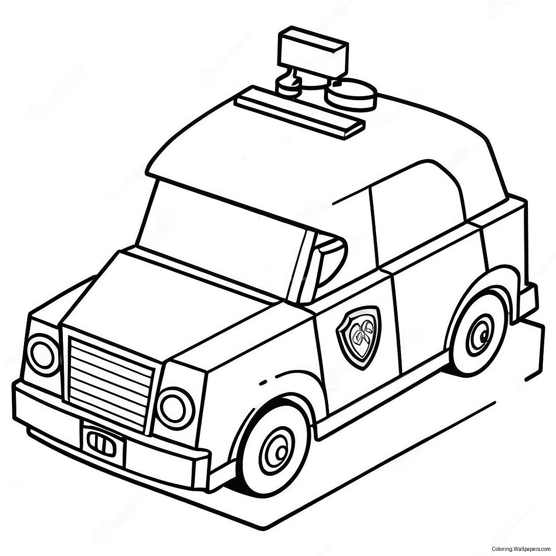 Lego Police Car Coloring Page 52788