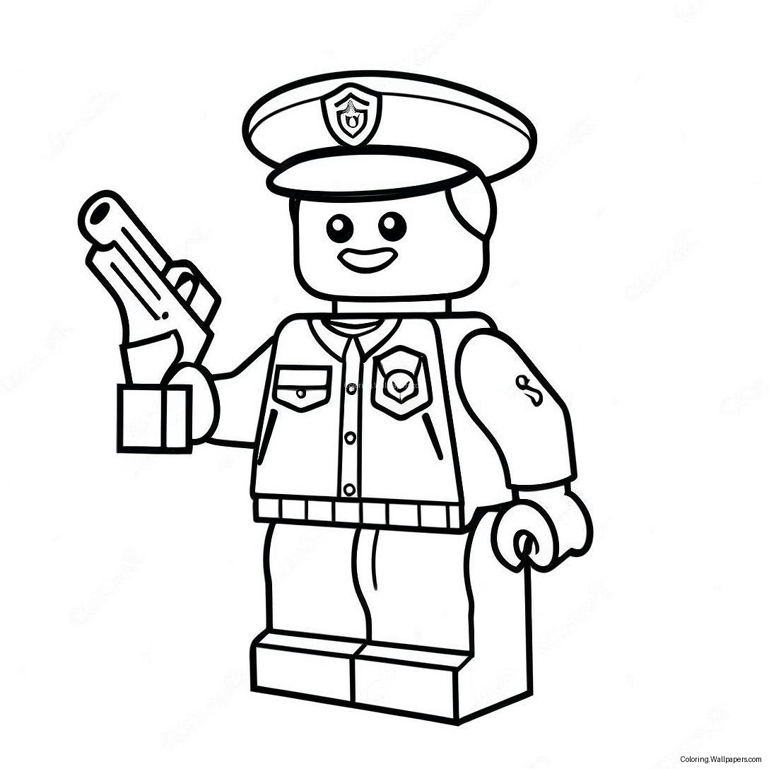 Lego Police Officer Coloring Page 52781