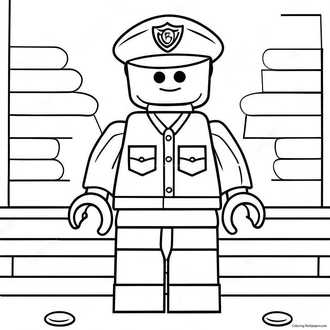 Lego Police Officer Coloring Page 52784