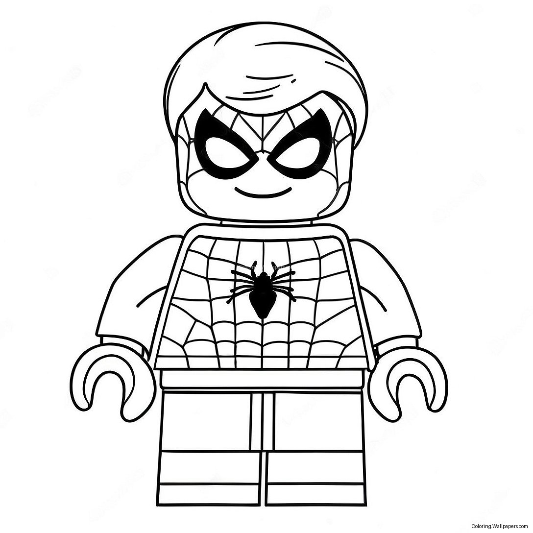 Página Para Colorir Do Spiderman De Lego 1895