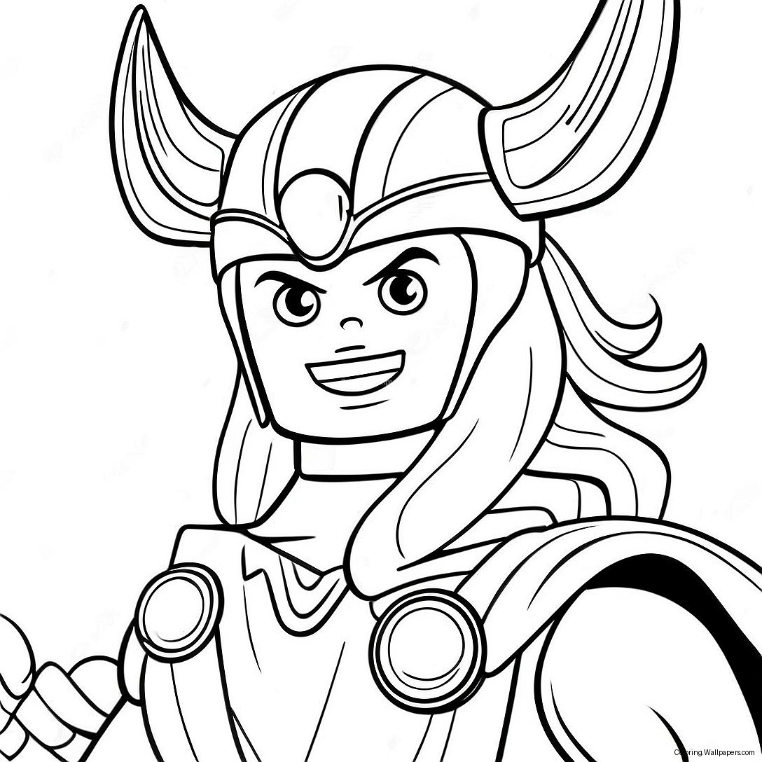 Lego Thor Coloring Page 50661