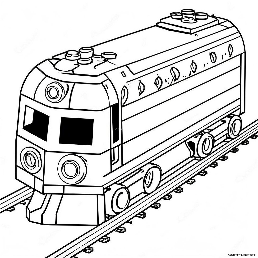 Página Para Colorear De Un Tren Lego 56573