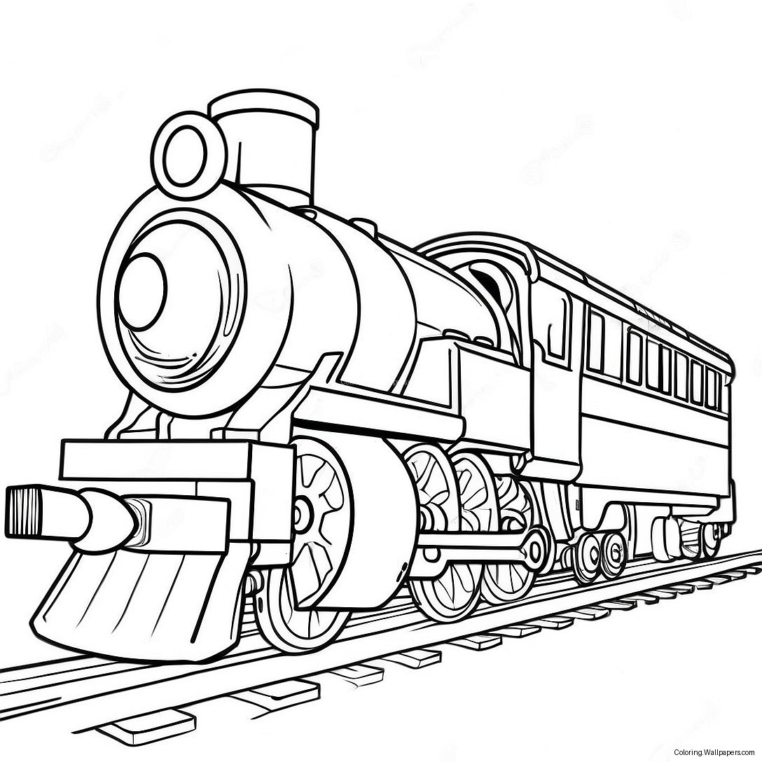 Página Para Colorear De Un Tren Lego 56574