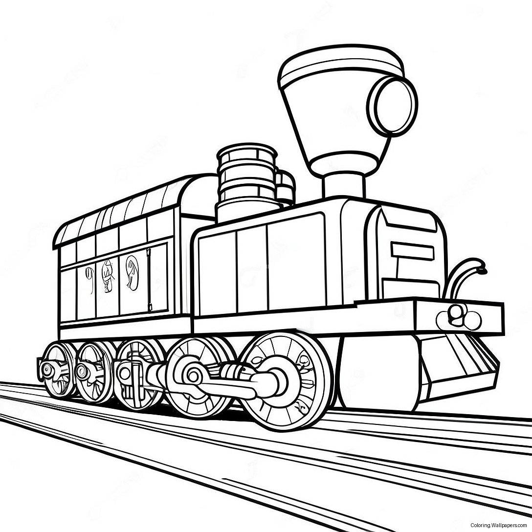 Página Para Colorear De Un Tren Lego 56576