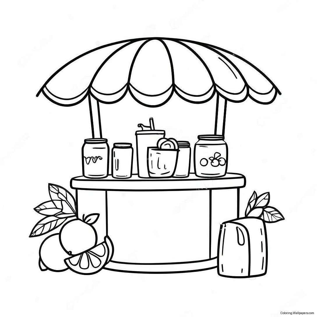 Lemonade Stand Coloring Page 37318