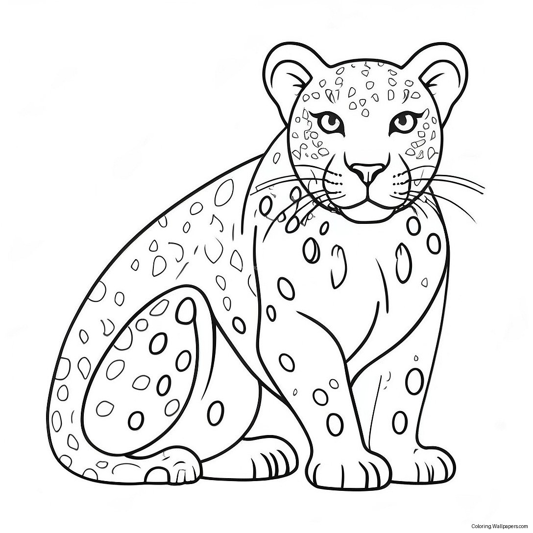 Pagina Da Colorare Di Un Leopardo 1123