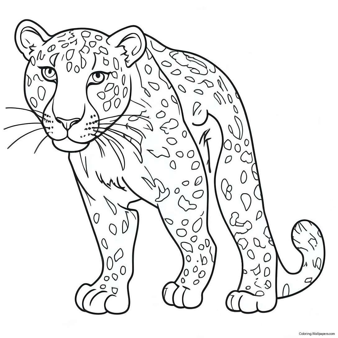 Leopard Färgläggningssida 1124