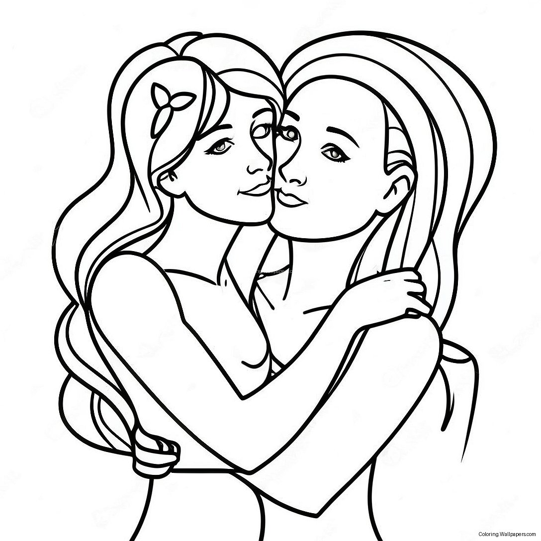 Lesbian Pride Coloring Page 16704