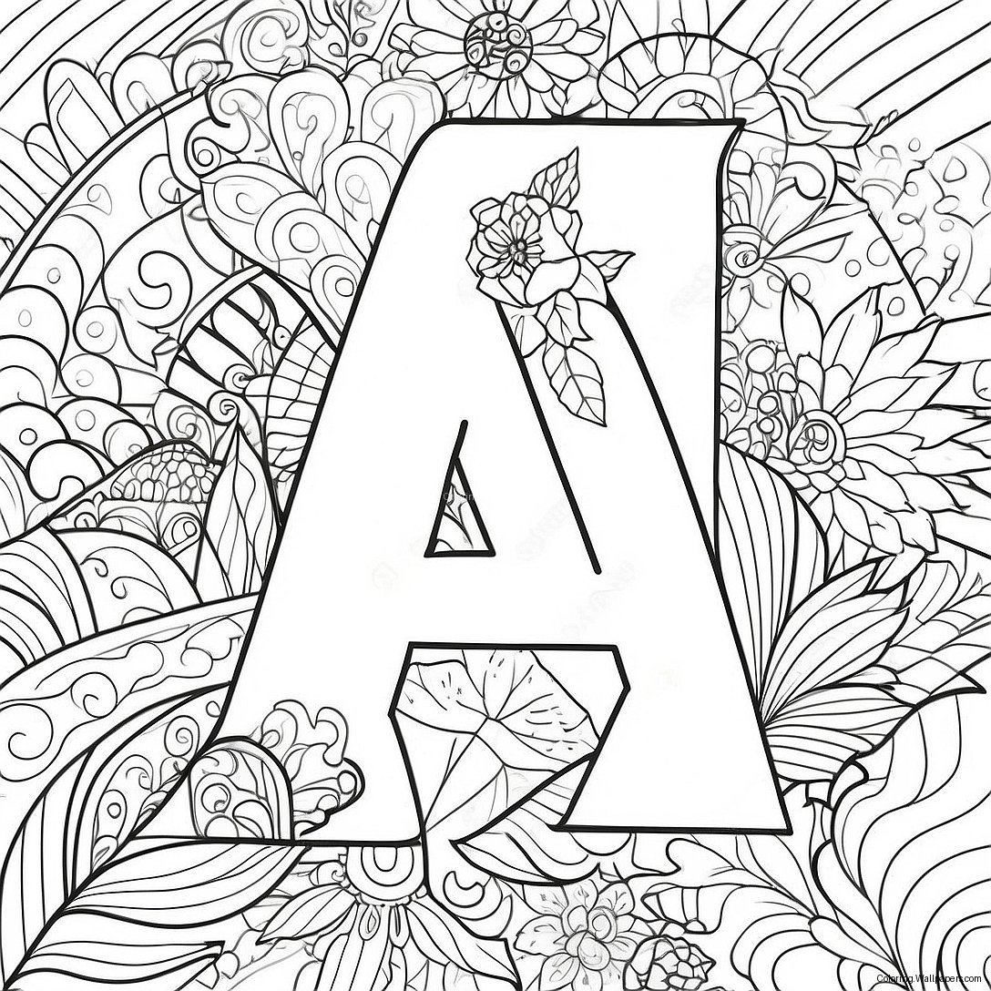 Letter A Coloring Page 11933