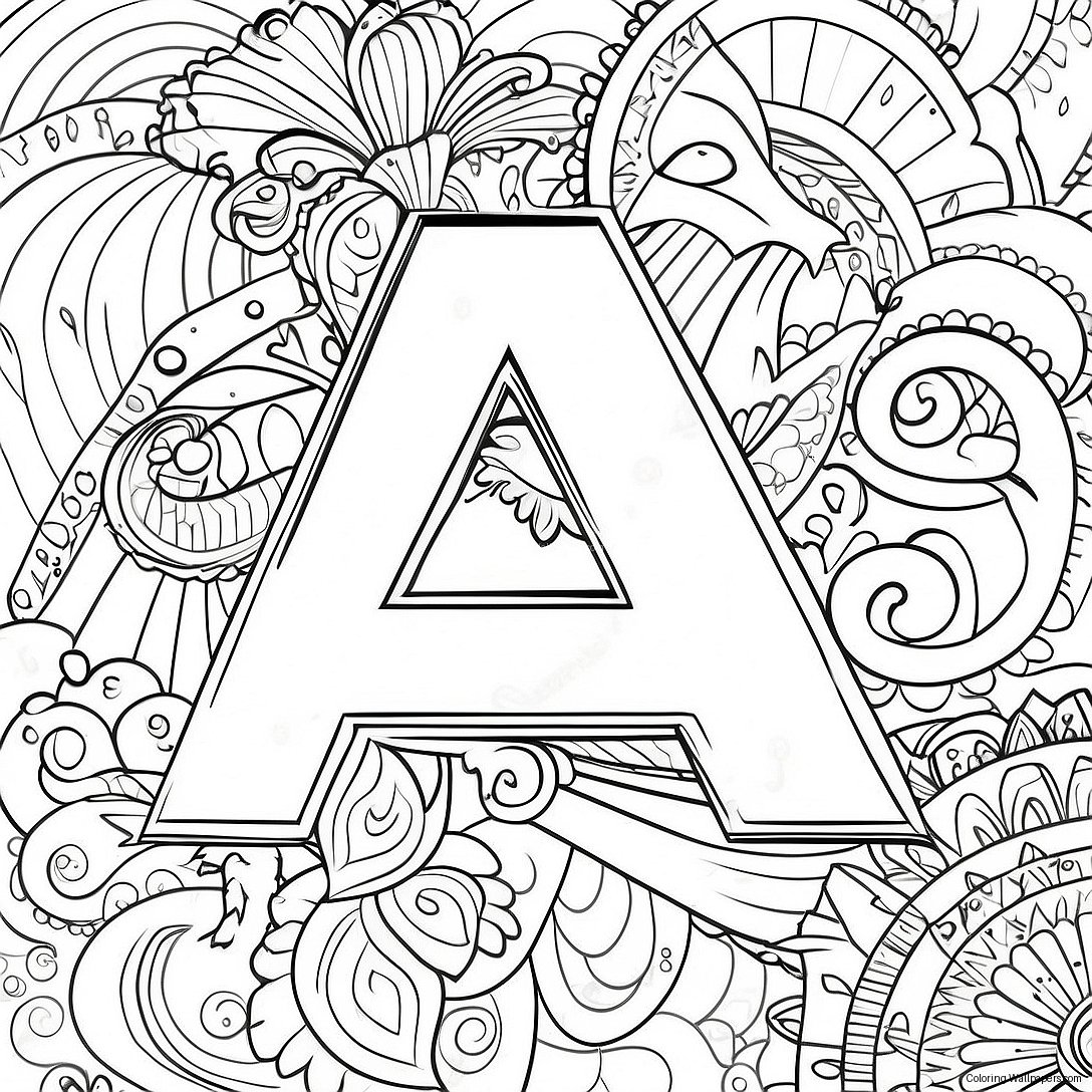 Letter A Coloring Page 11934