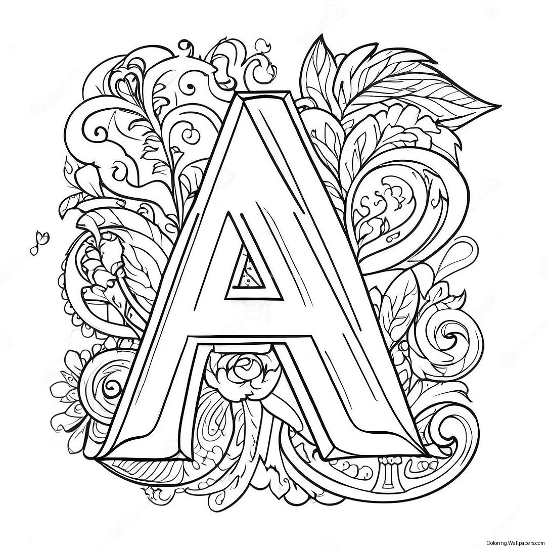 Letter A Coloring Page 11936