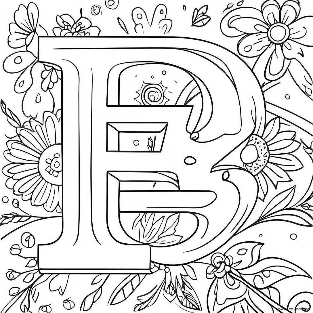 Letter E Coloring Page 3452