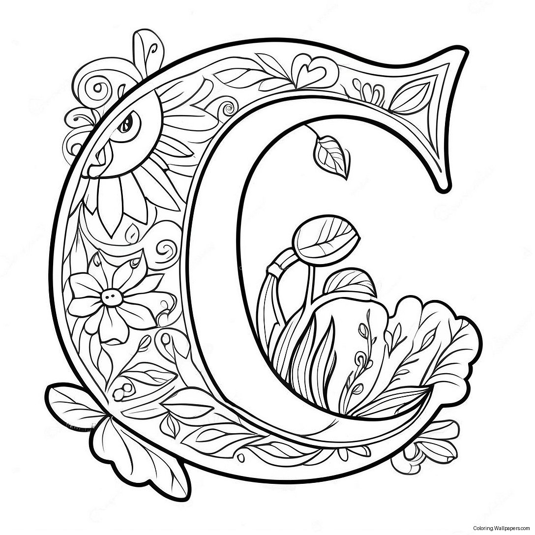 Letter G Coloring Page 1695