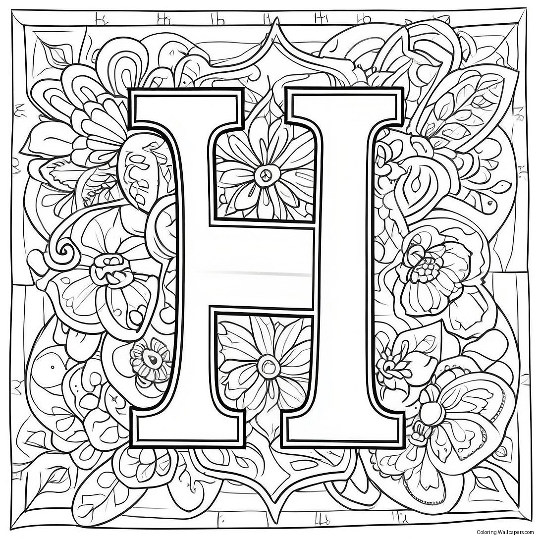 Letter H Kleurplaat 514