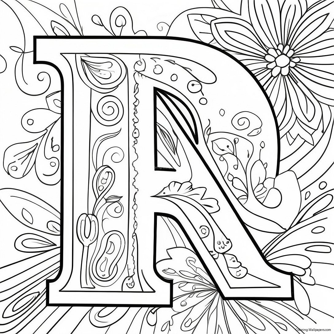 Letter N Coloring Page 4750