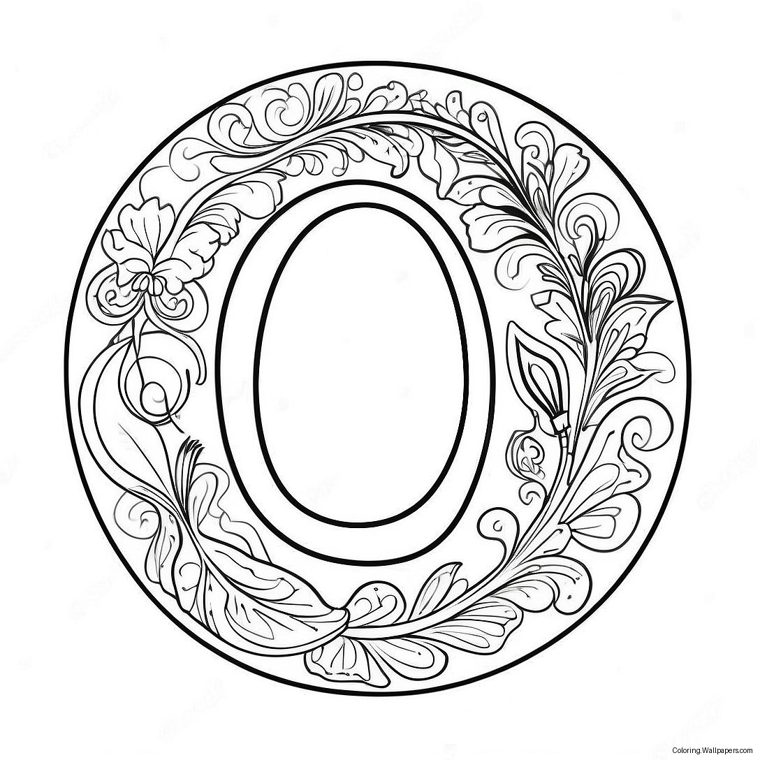 Letter O Coloring Page 4507