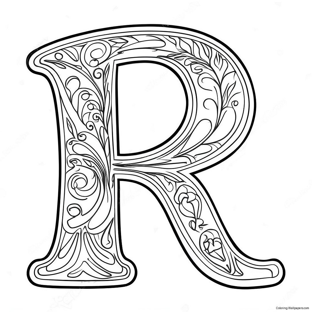 Letter R Kleurplaat 2655