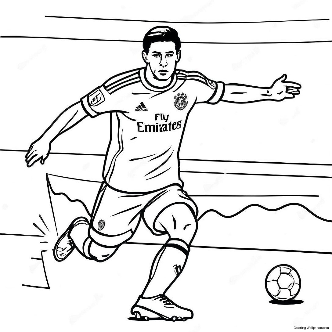 Lewandowski Scoring A Goal Coloring Page 29938