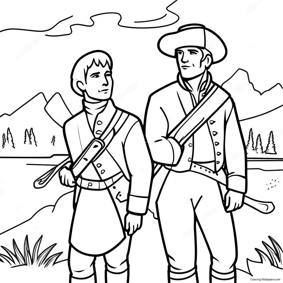 Página Para Colorir Aventura De Lewis E Clark 39691