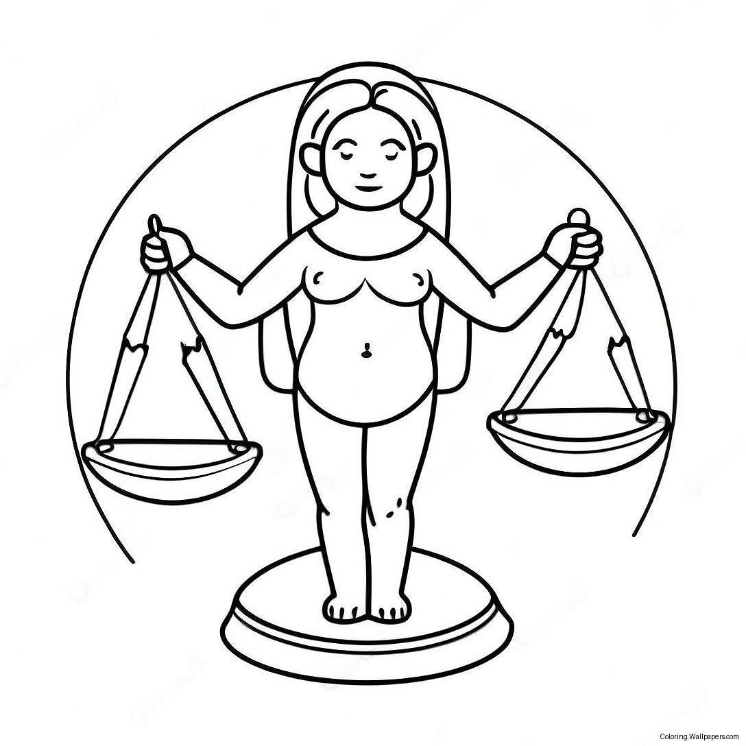 Libra Zodiac Sign Coloring Page 23559