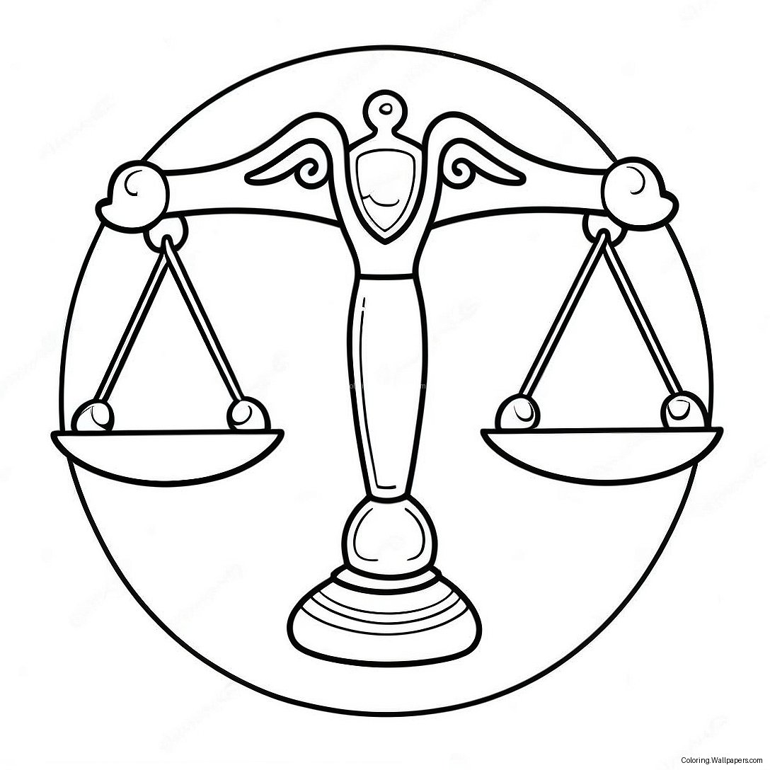 Libra Zodiac Sign Coloring Page 23560