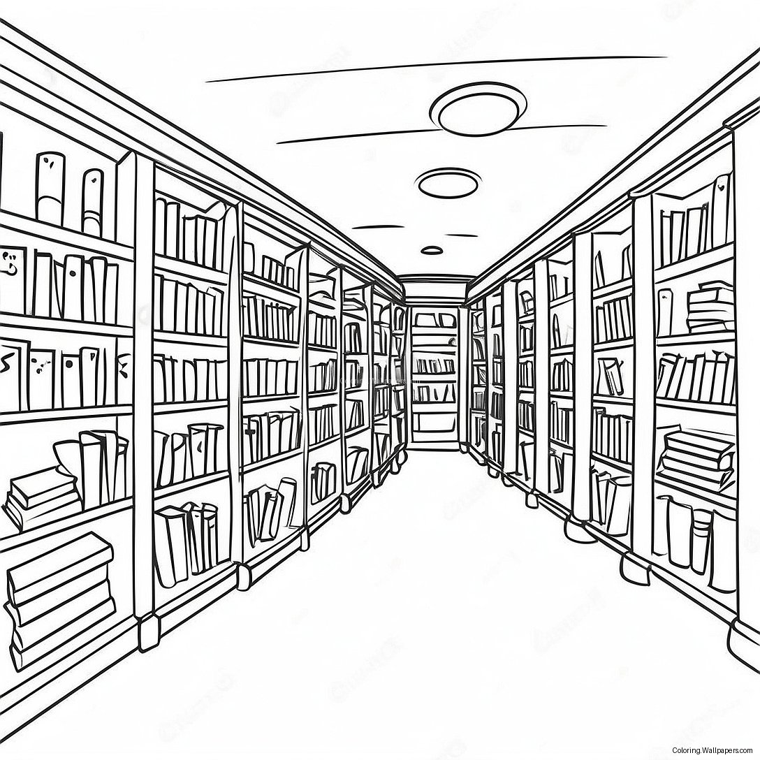 Library Coloring Page 3782