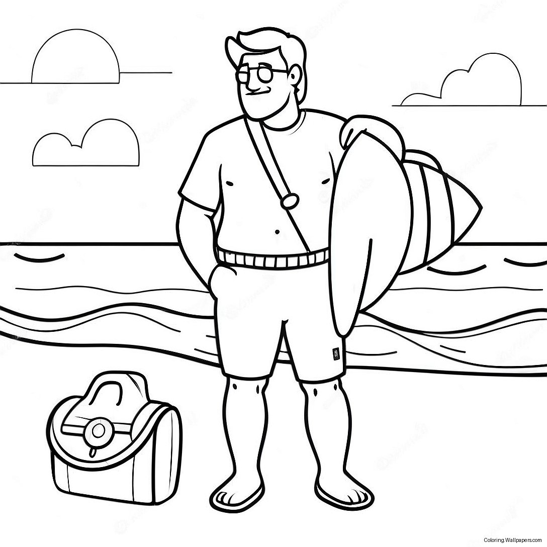 Lifeguard On Duty Coloring Page 39741